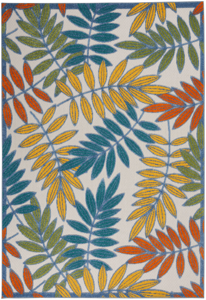 nourison aloha alh18 ivory multi rug