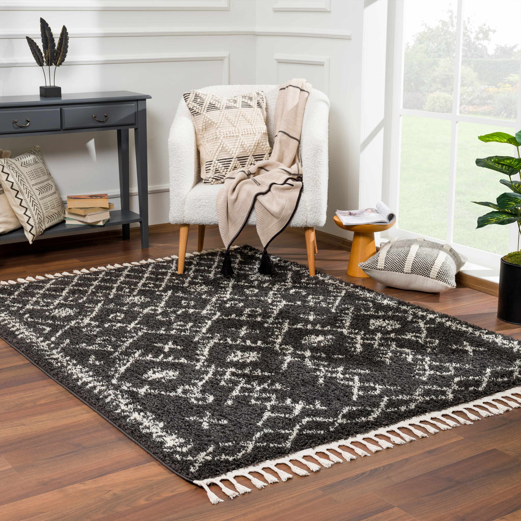 Hauteloom Thetford THET Charcoal Machine Made Polypropylene Rug