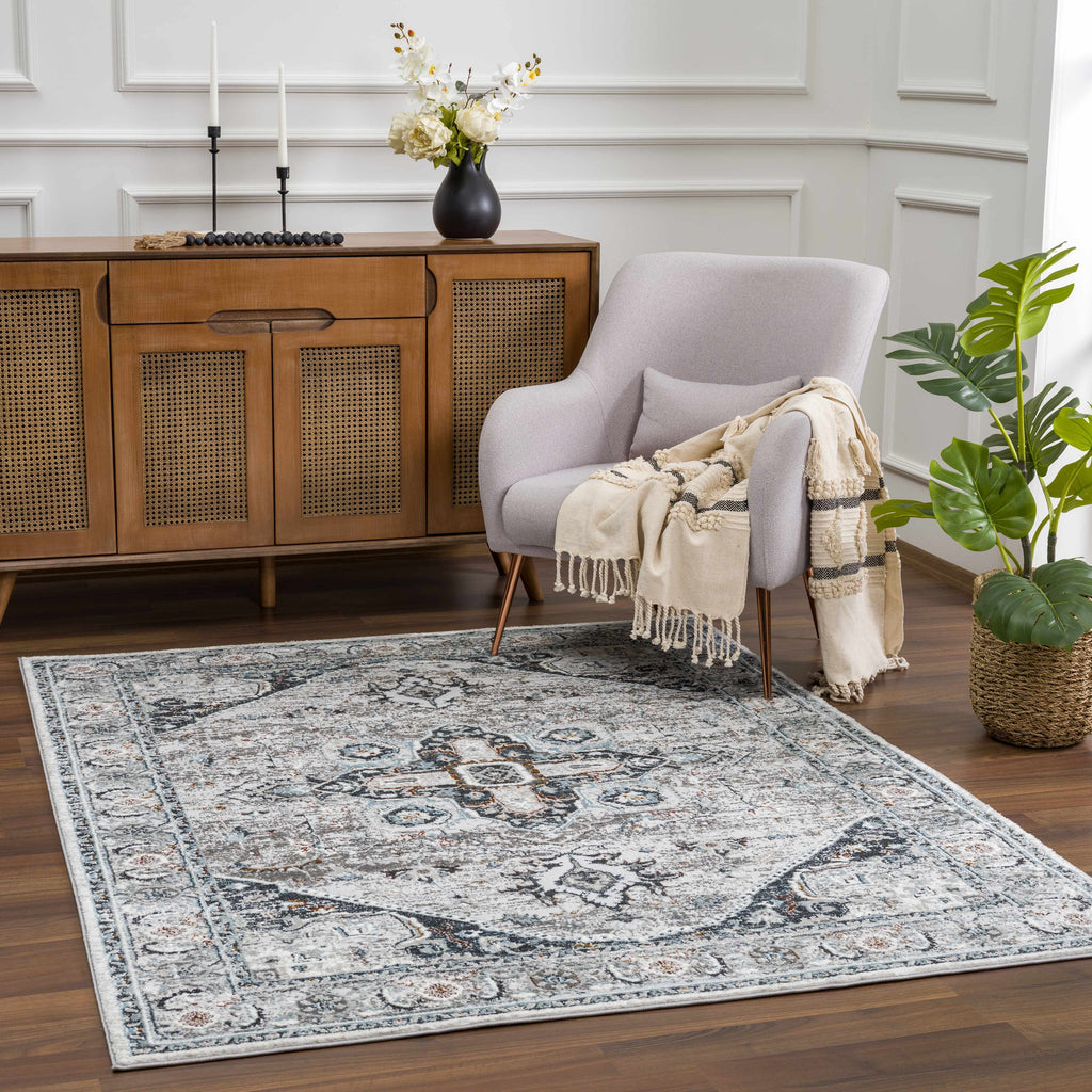 Hauteloom Liverpool LVP4117 Charcoal Machine Made Polypropylene Rug