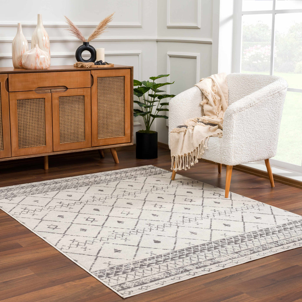 Hauteloom Newville NEWV White Machine Made Polypropylene Rug