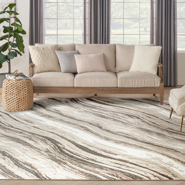 nourison sustainable trends sut05 beige grey rug