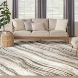 nourison sustainable trends sut05 beige grey rug