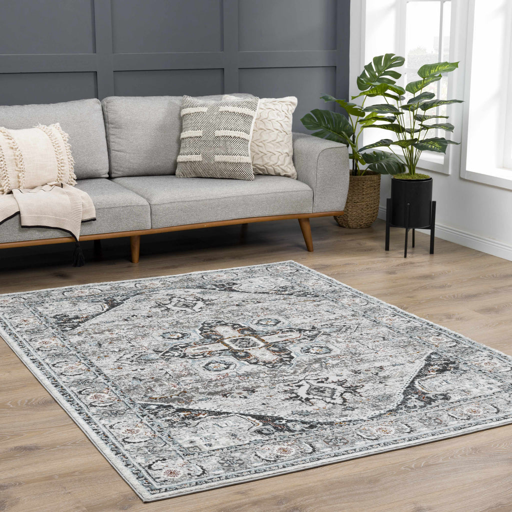 Hauteloom Liverpool LVP4117 Charcoal Machine Made Polypropylene Rug