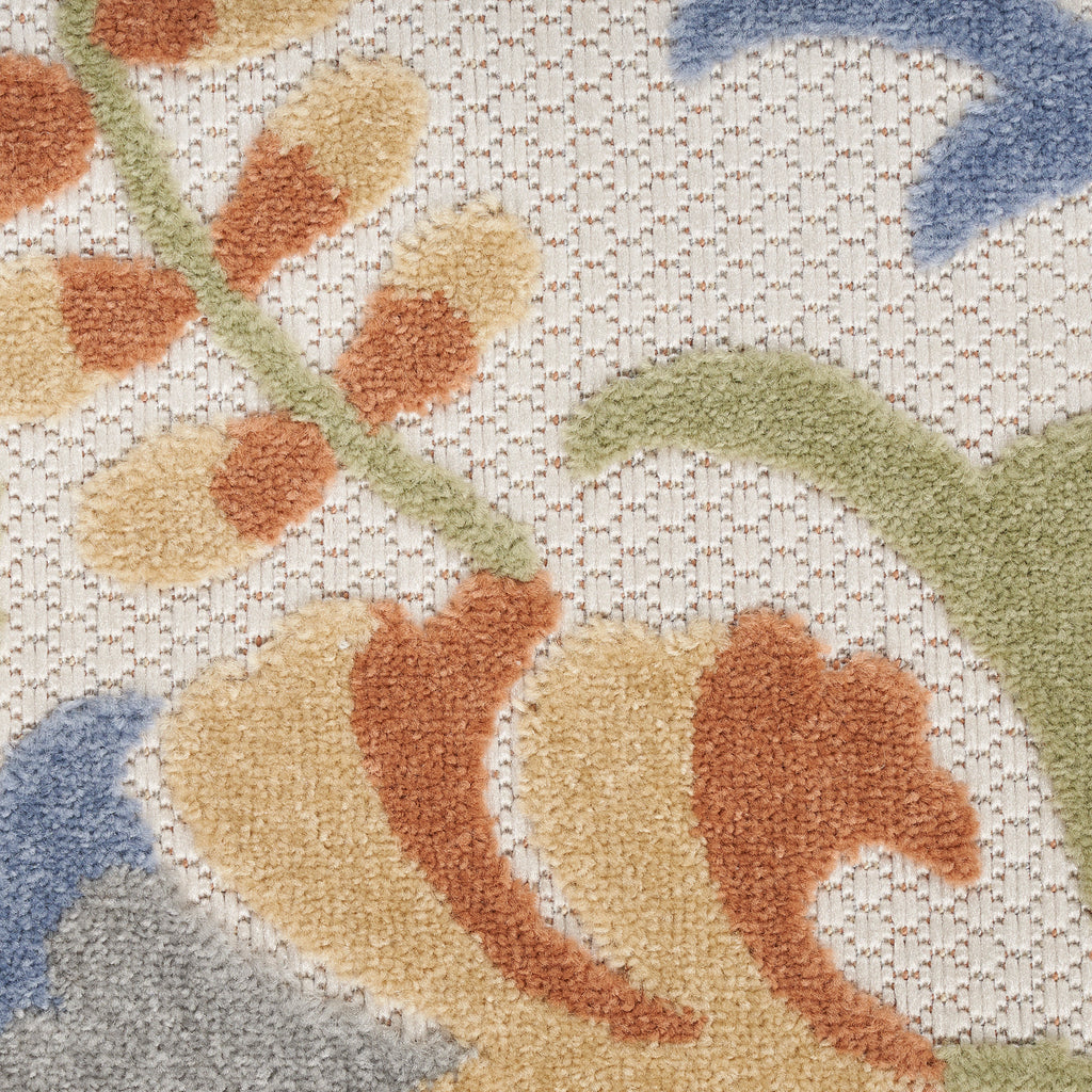 nourison aloha alh17 ivory blue rug