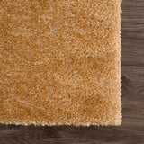 Hauteloom Heavenly HVL6212 Dark Gold Machine Made Polyester Rug