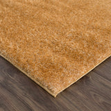 Hauteloom Heavenly HVL6212 Dark Gold Machine Made Polyester Rug