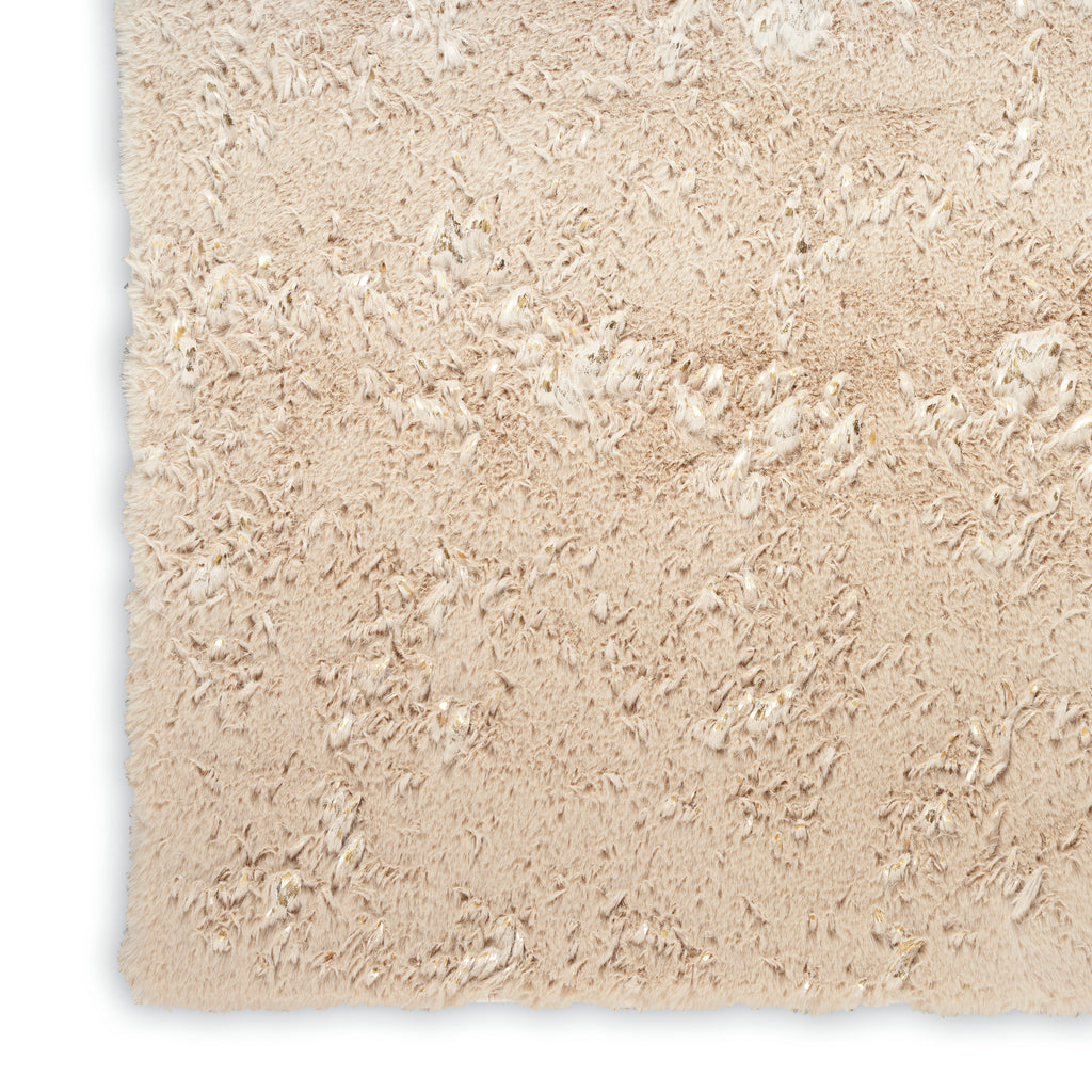 nourison cozy shimmer csh01 beige gold rug