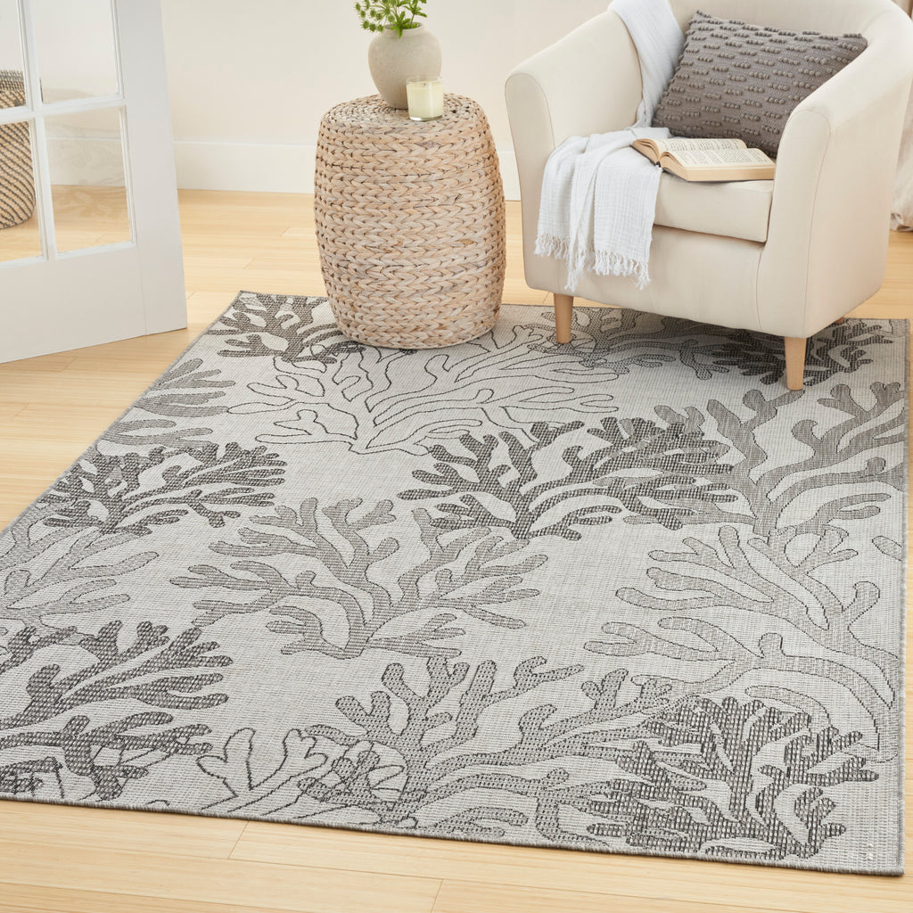 nourison garden oasis goa05 grey rug
