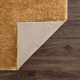 Hauteloom Heavenly HVL6212 Dark Gold Machine Made Polyester Rug