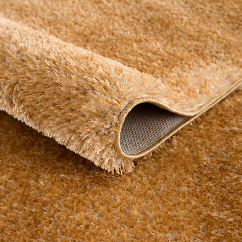 Hauteloom Heavenly HVL6212 Dark Gold Machine Made Polyester Rug