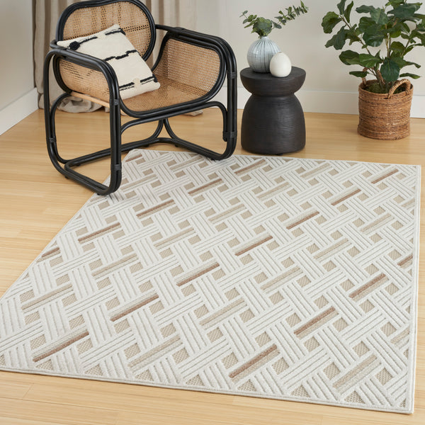 nourison care free caf05 ivory beige rug