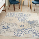 nourison passion psn17 ivory grey blue rug