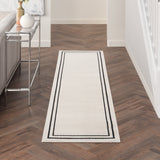nourison nourison essentials nre02 ivory black rug
