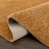 Hauteloom Heavenly HVL6212 Dark Gold Machine Made Polyester Rug