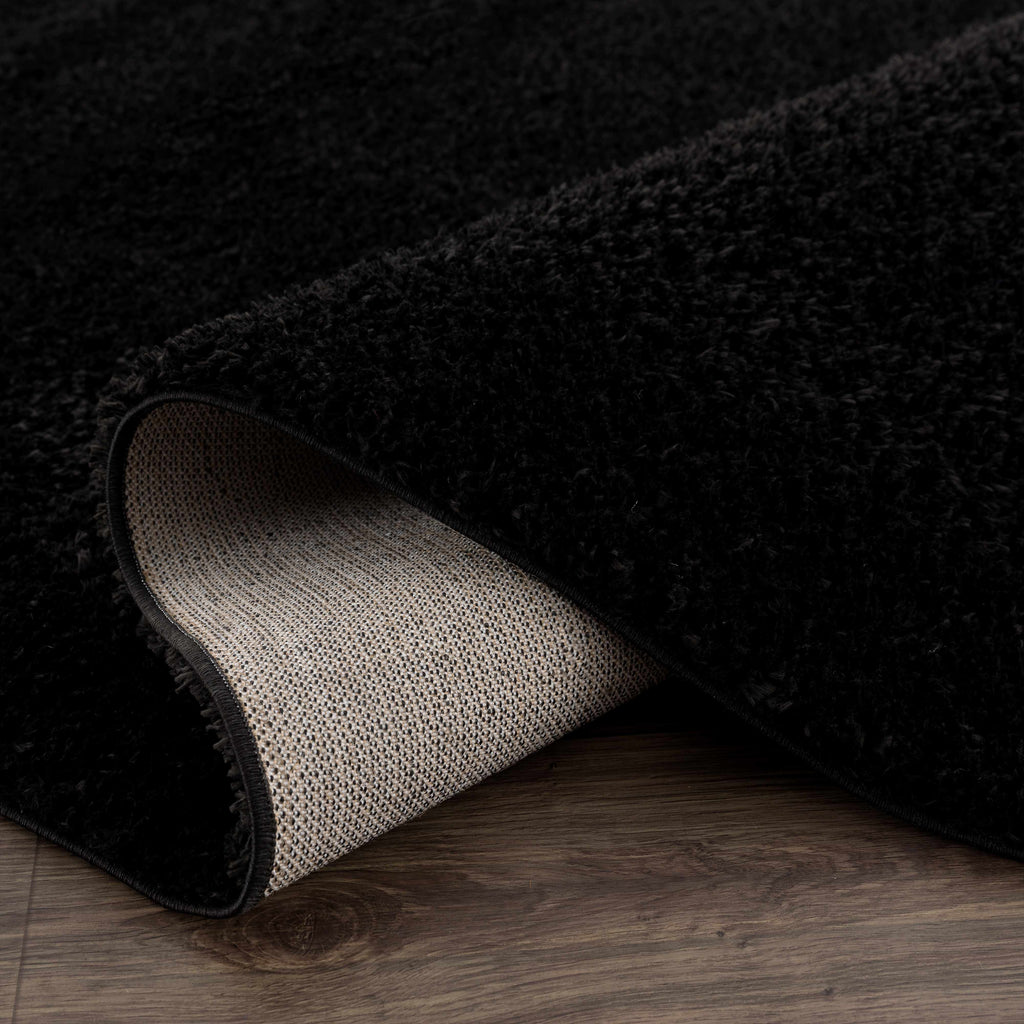 Hauteloom Heavenly HVL6201 Black Machine Made Polyester Rug