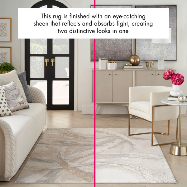 nourison brushstrokes bsk01 beige grey rug