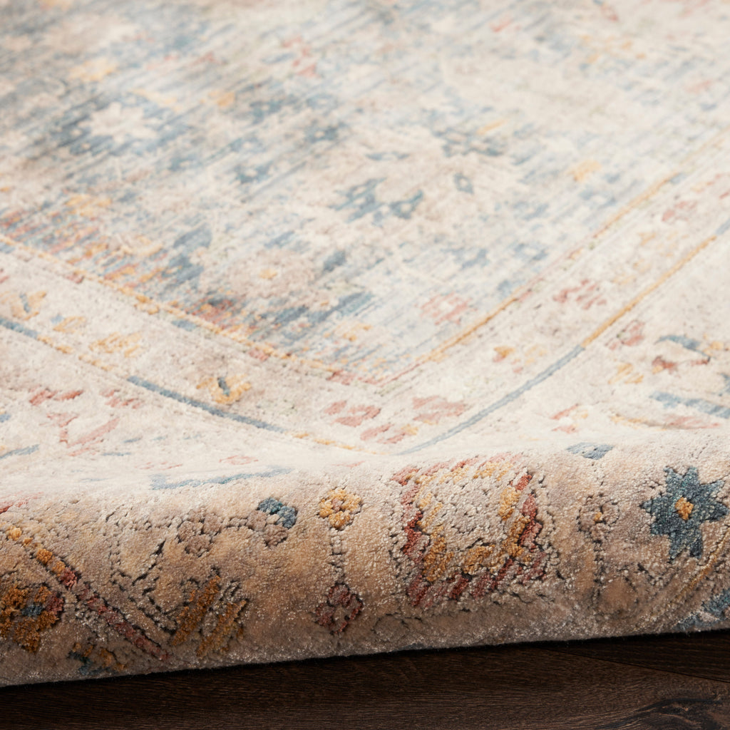 nourison luxurious lrs03 ivory blue rug