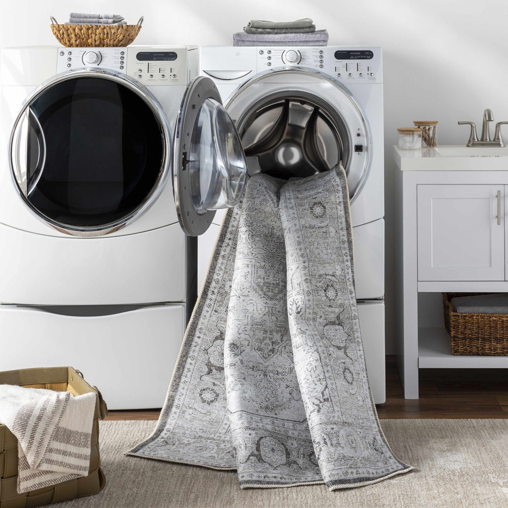 Hauteloom Anzu SAMAANZU8A1 Charcoal Machine Made Polyester Rug