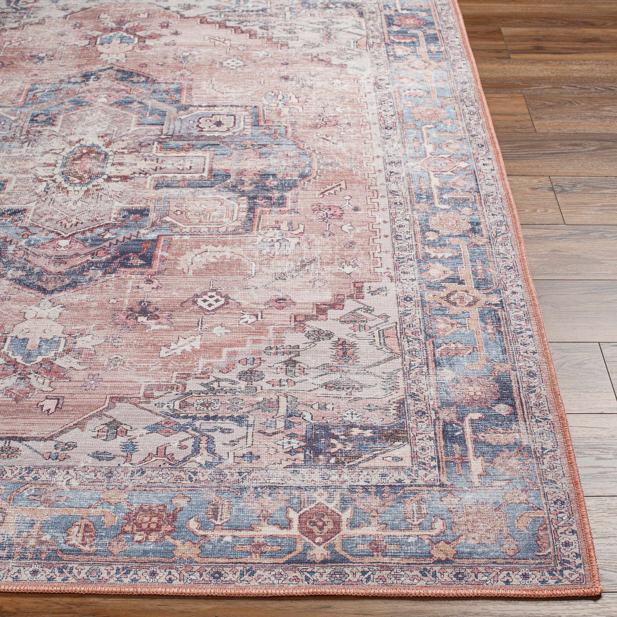 Hauteloom Kera SAMAKERABA1 Dusty Pink Machine Made Polyester Rug
