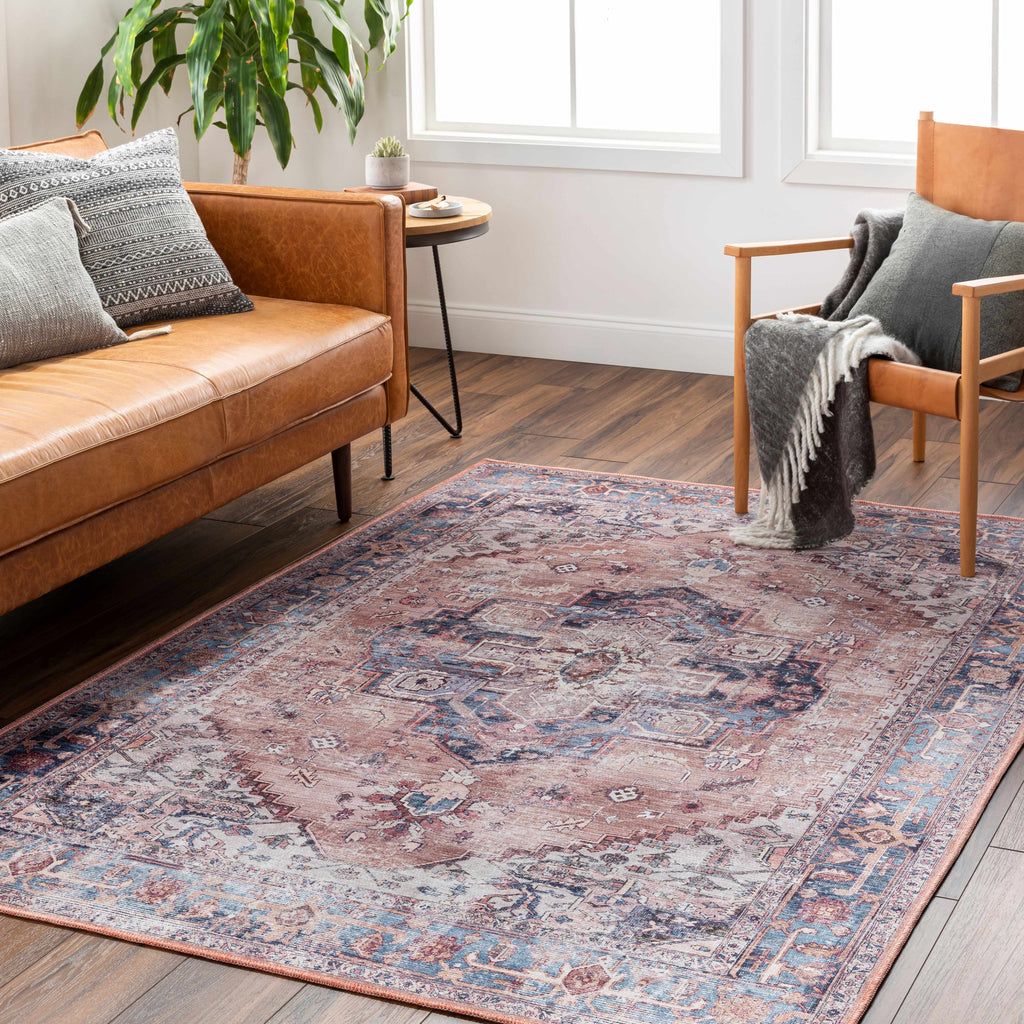 Hauteloom Kera SAMAKERABA1 Dusty Pink Machine Made Polyester Rug