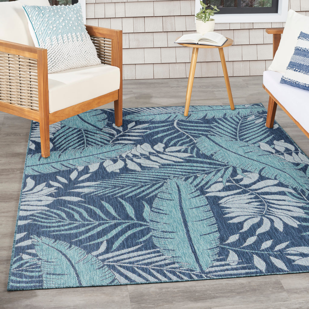 nourison garden oasis goa02 navy rug
