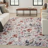 nourison nourison washables nwb01 ivory pink rug