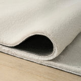 nourison soft plush rabbit fur sff01 silver rug