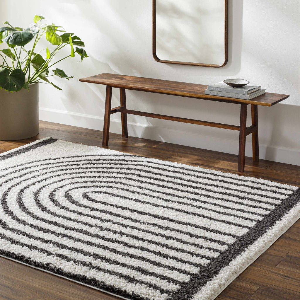 Hauteloom Bauer SBMMBAUERA1 White Machine Made Polyester Rug
