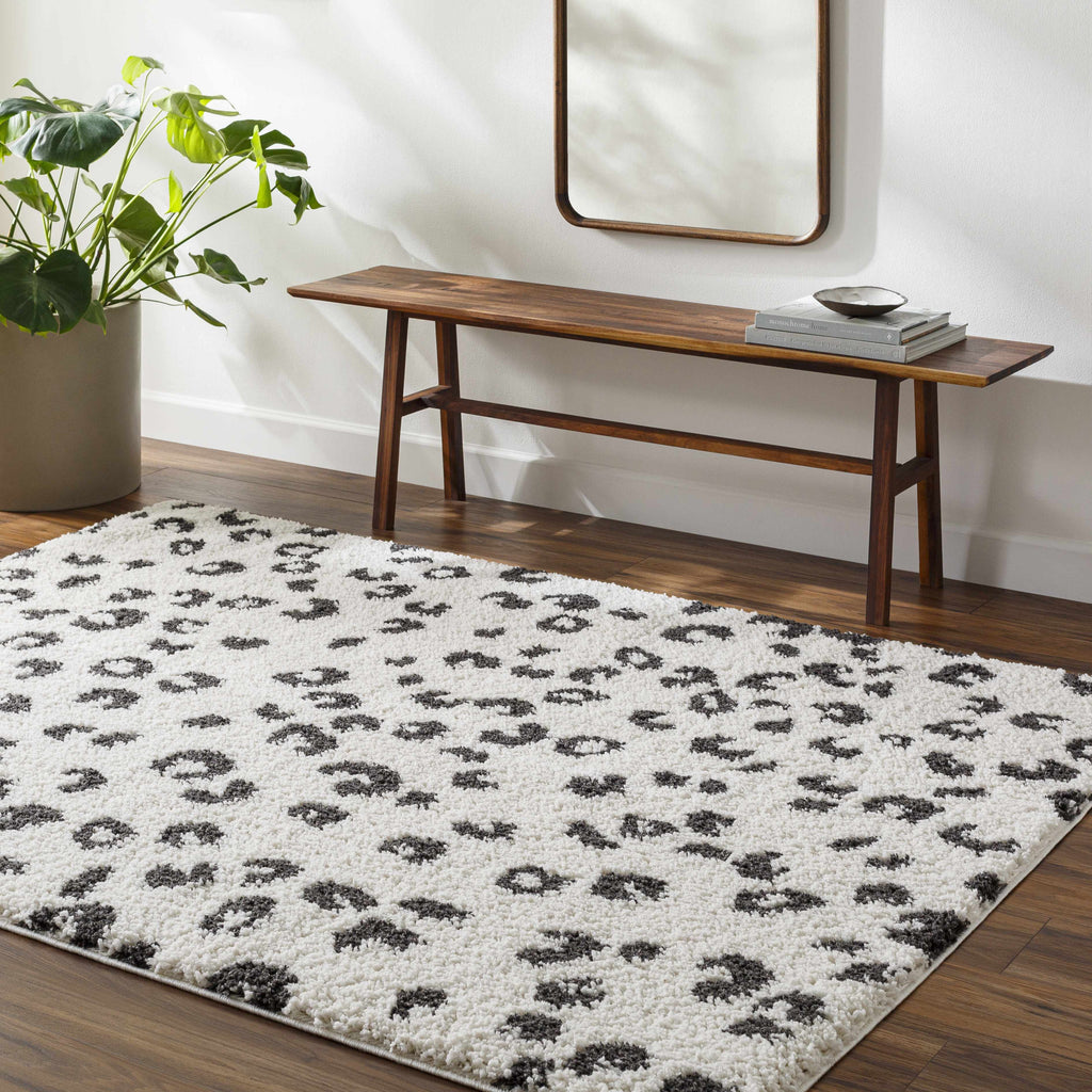 Hauteloom Zhen SBMMZHEN8A1 White Machine Made Polyester Rug