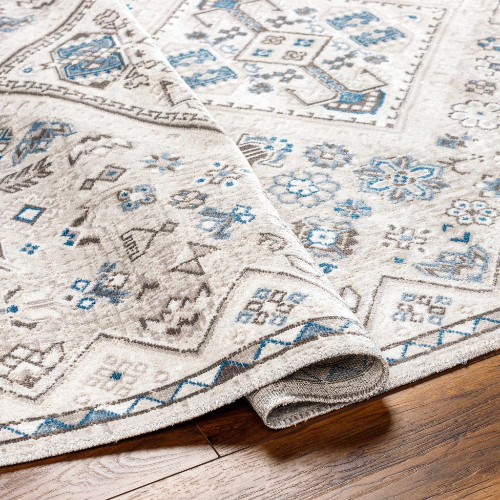 Hauteloom Meja SBOFMEJA8A3 Light Gray Machine Made Polypropylene Rug