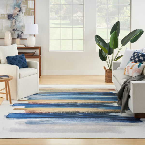 nourison nourison washables nwb09 blue multicolor rug