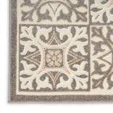 nourison aloha alh34 ivory grey rug
