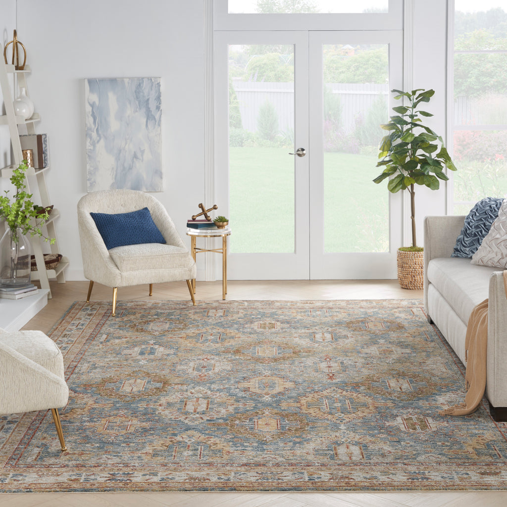 nourison sahar shr01 blue rug