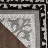 nourison aloha alh34 black white rug