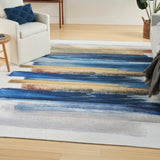 nourison nourison washables nwb09 blue multicolor rug