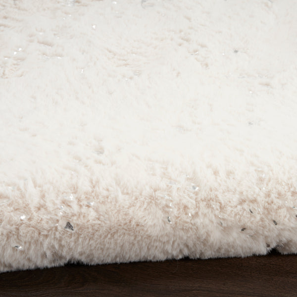 nourison cozy shimmer csh01 ivory silver rug