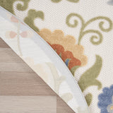 nourison aloha alh17 ivory blue rug