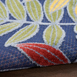 nourison aloha alh18 navy multicolor rug