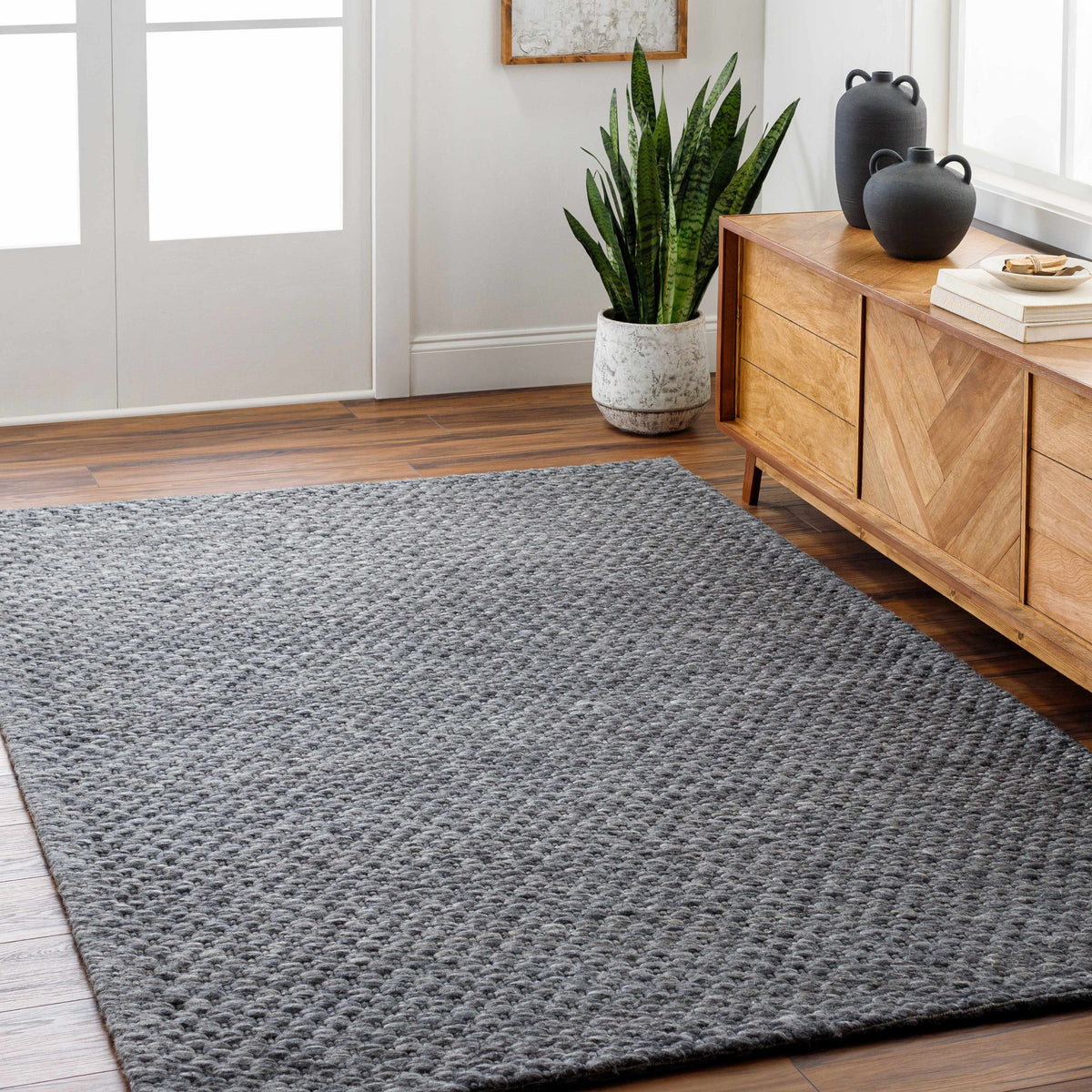 Hauteloom Kassa SEPDKASSAA1 Gray Woven/Flatwoven Wool Rug