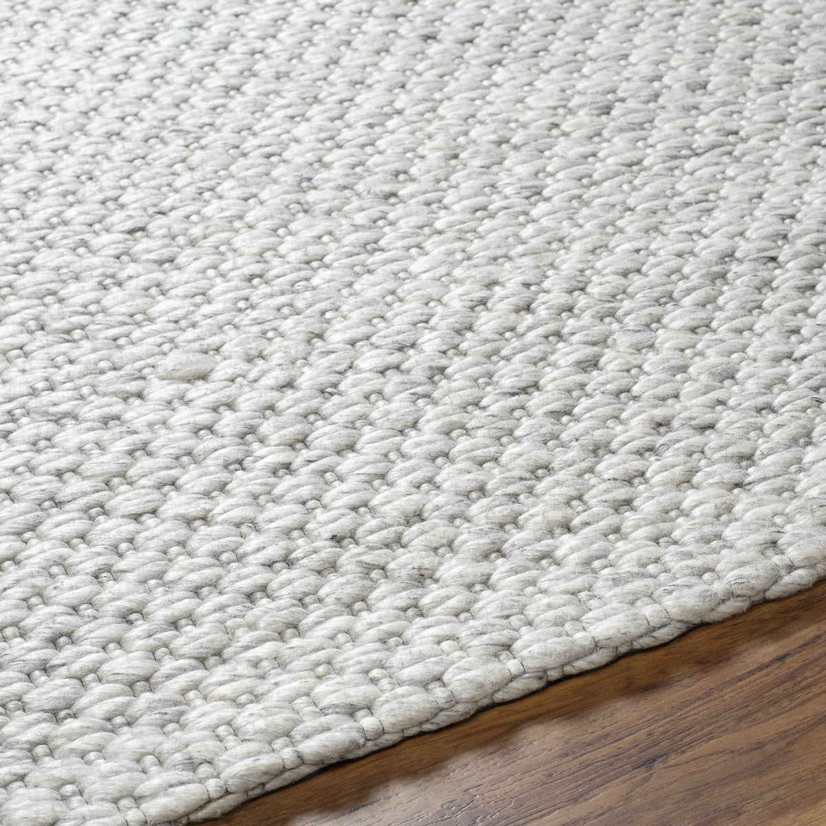 Hauteloom Kassa SEPDKASSAA4 Light Gray Woven/Flatwoven Wool Rug