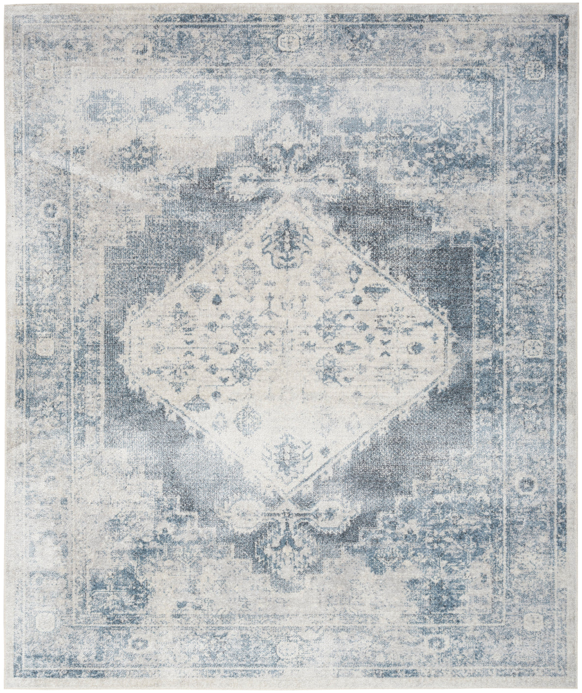 nourison astra machine washable asw11 blue ivory rug