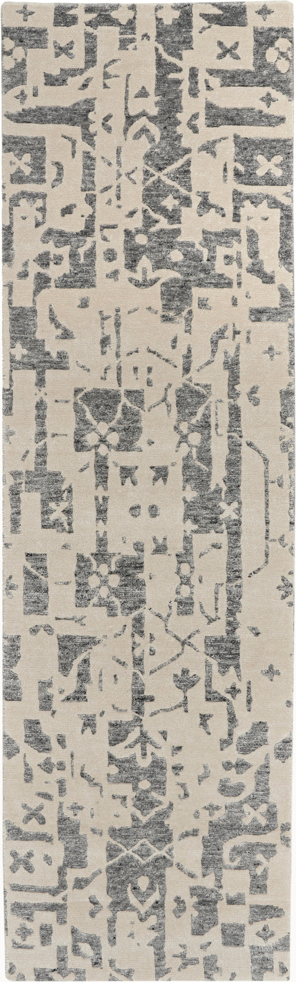 nourison silk shadows sha19 ivory grey rug
