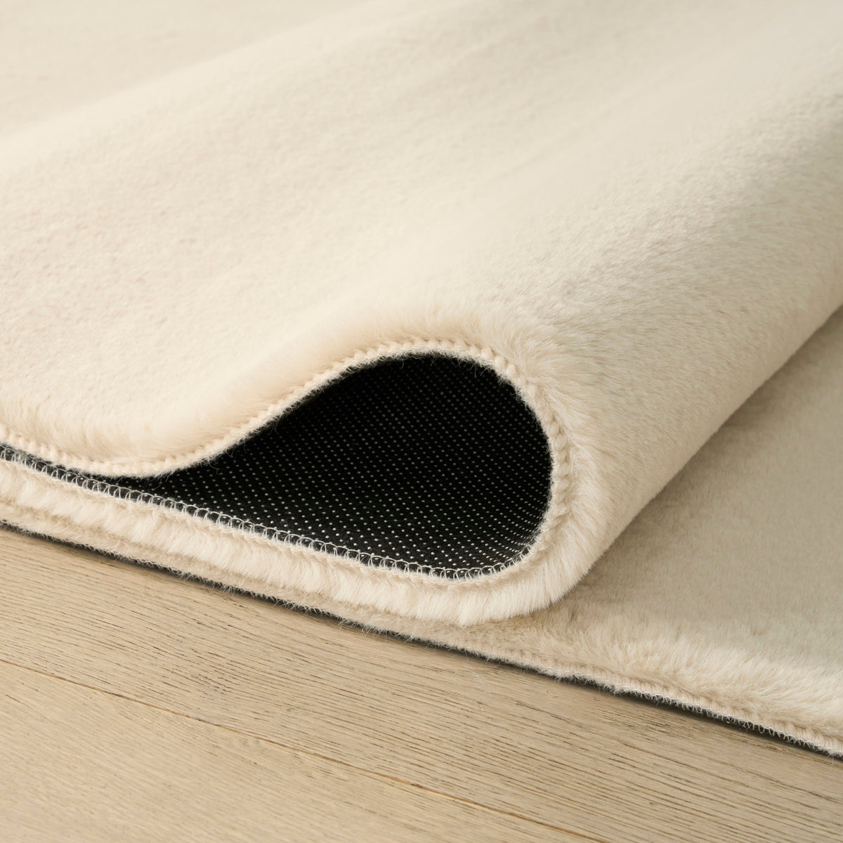 nourison soft plush rabbit fur sff01 beige rug