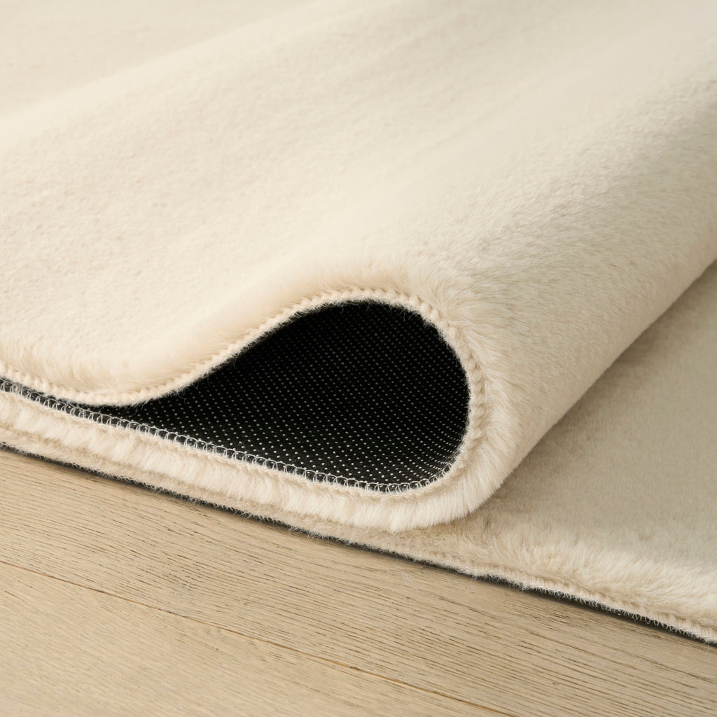 nourison soft plush rabbit fur sff01 beige rug