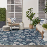 nourison garden oasis goa03 navy rug