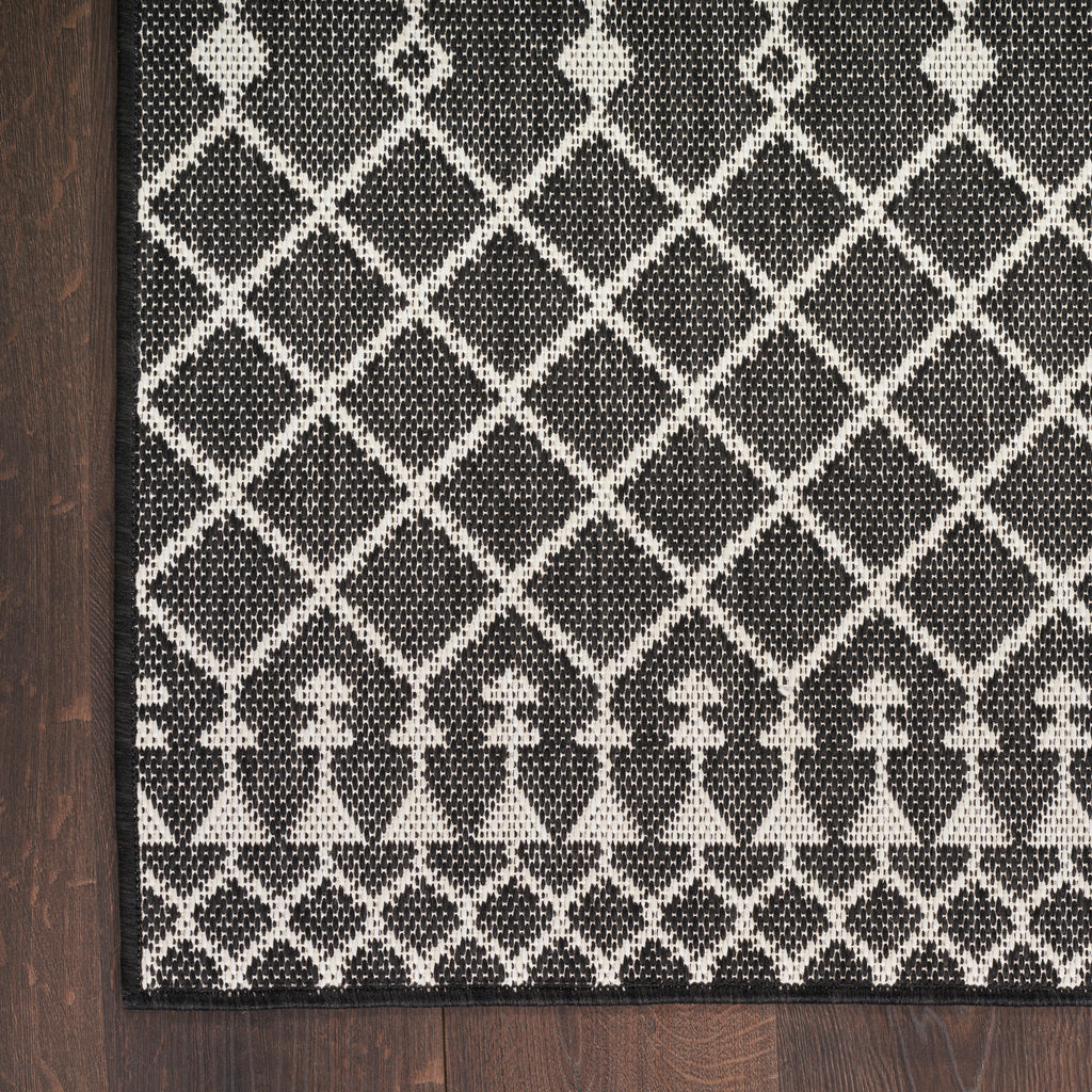 nourison positano pos02 black rug