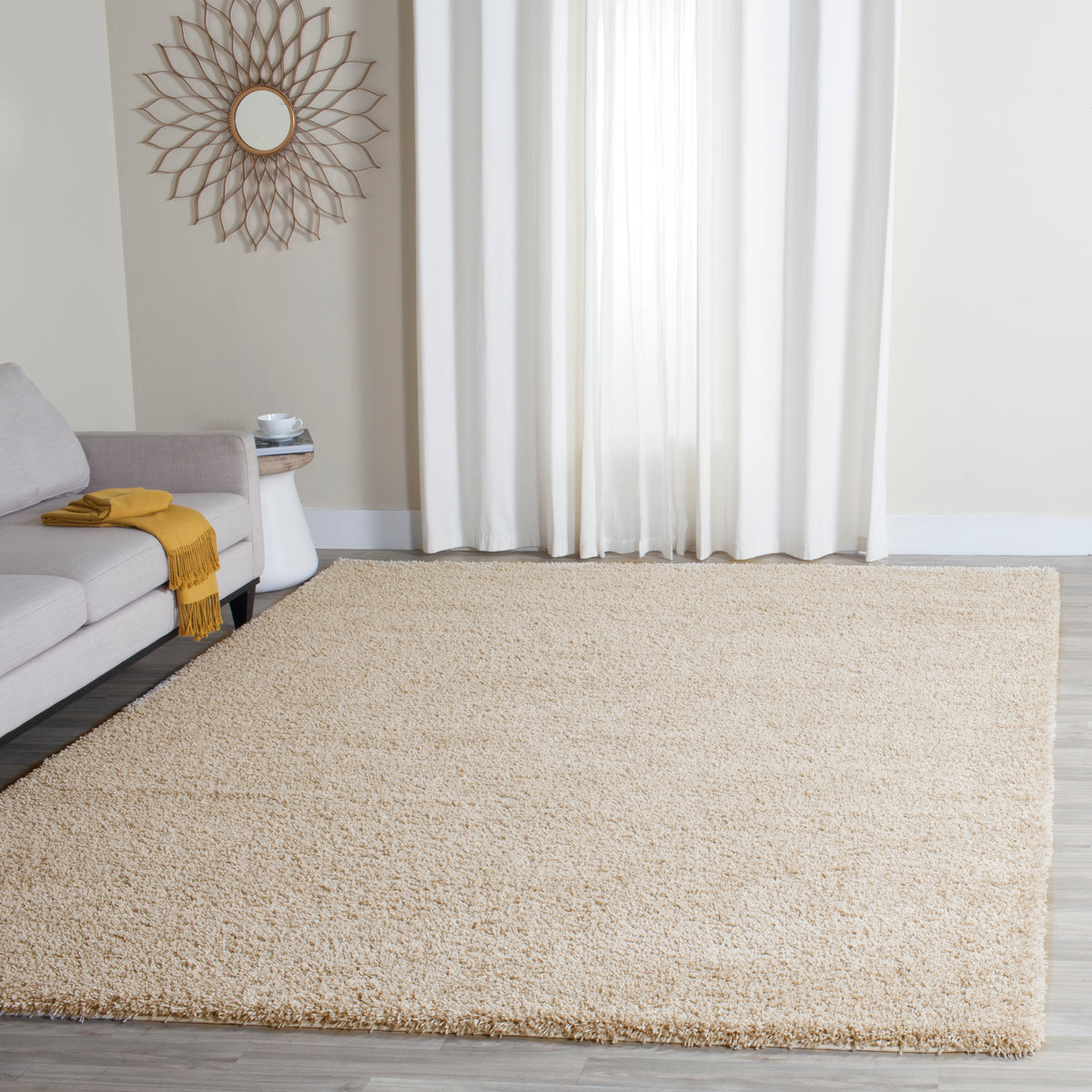 Safavieh Clearance Santa Monica Shag SGN725-1313 Beige Rug