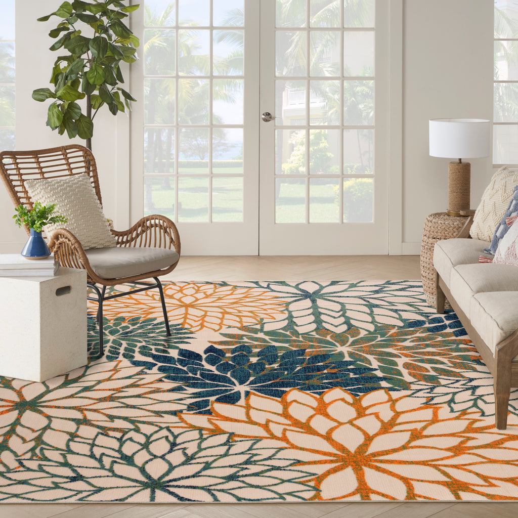 nourison aloha alh05 blue green rug