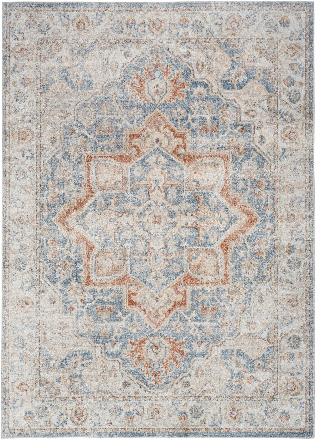 nourison astra machine washable asw12 denim multicolor rug