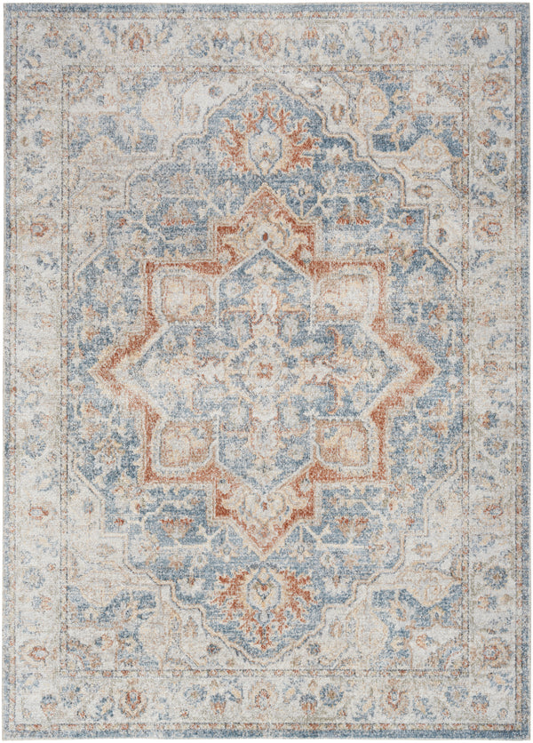 nourison astra machine washable asw12 denim multicolor rug